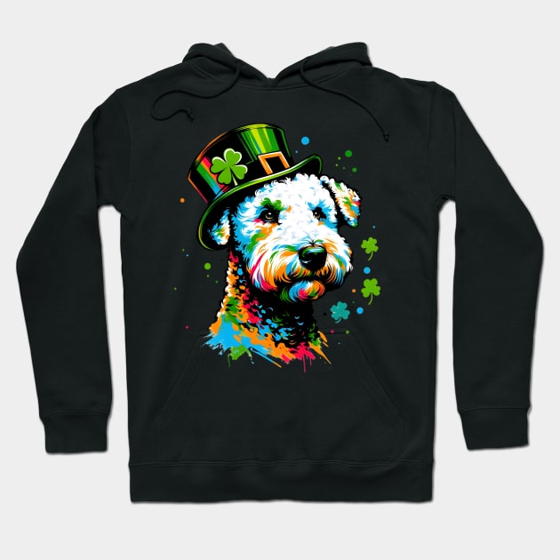 Bedlington Terrier Celebrates Saint Patrick's Day Hoodie by ArtRUs